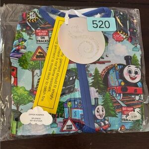 Kids Train Print Footie Zippy Thomas